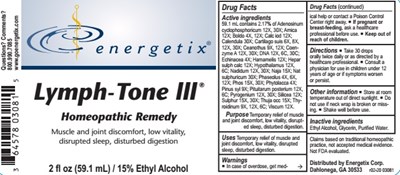 Lymph-Tone III 2 oz. bottle label.jpg 2oz. bottle label - Lymph Tone III 2 oz. bottle label